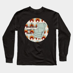 3 Channels And Chill Armchair Pattern Long Sleeve T-Shirt